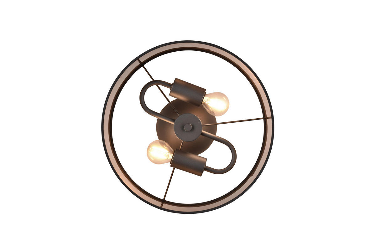 DECKENLEUCHTE Davos 30/22 cm   - Taupe/Goldfarben, MODERN, Textil/Metall (30/22cm)