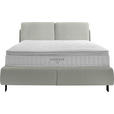 BOXSPRINGBETT 180/200 cm  in Hellgrau  - Hellgrau/Schwarz, Design, Textil/Metall (180/200cm) - Johann Jakob