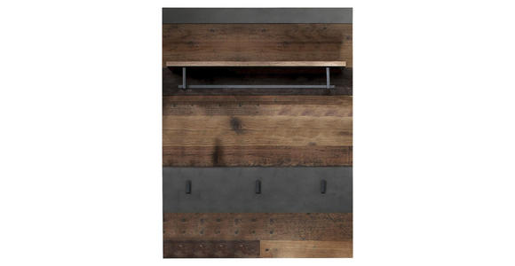 GARDEROBENPANEEL 80/106/28 cm - Graphitfarben/Pinienfarben, Trend, Holzwerkstoff (80/106/28cm) - Xora