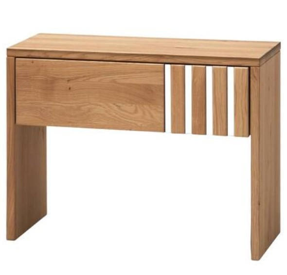 NACHTSCHRANK 45/45/33 cm Wildeiche massiv  - Wildeiche/Weiß, Design, Holz (45/45/33cm) - Linea Natura