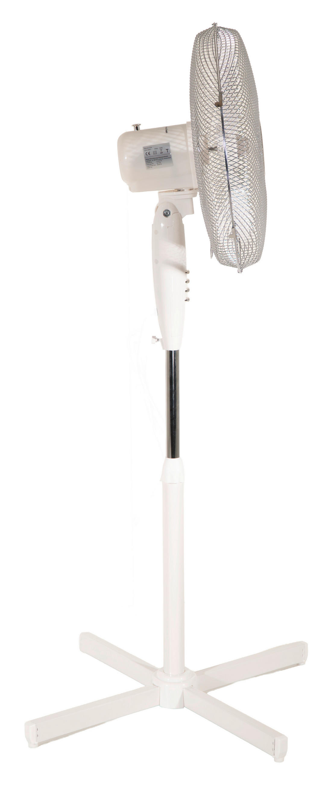 STANDVENTILATOR - Weiß, Basics, Kunststoff/Metall (58/58/116cm) - Globo