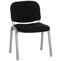 BESÖKSSTOL  i flatväv svart, silver  - silver/svart, Basics, metall/textil (58/84/48cm) - MID.YOU