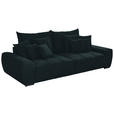 BIGSOFA in Samt Anthrazit  - Anthrazit/Schwarz, KONVENTIONELL, Holz/Textil (280/67/120cm) - Carryhome