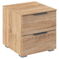 NACHTKÄSTCHEN in Sonoma Eiche  - Alufarben/Grau, MODERN, Holzwerkstoff (40/42/42cm) - Rauch Möbel