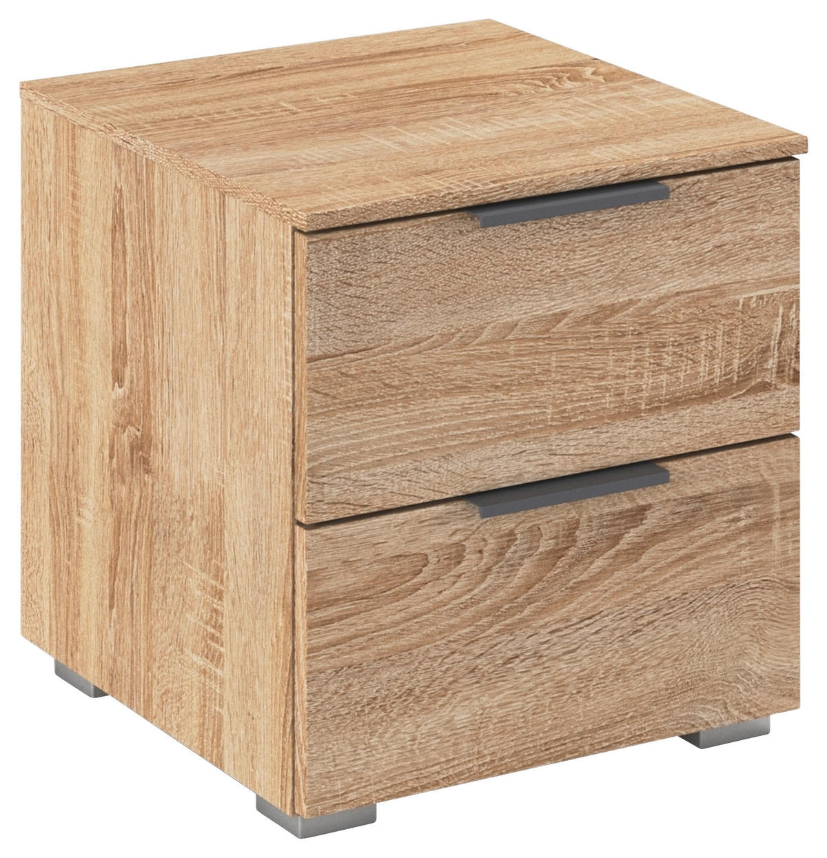 NACHTKÄSTCHEN in Sonoma Eiche  - Alufarben/Grau, MODERN, Holzwerkstoff (40/42/42cm) - Rauch Möbel