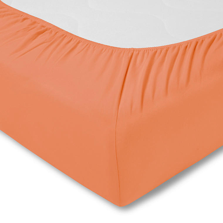 SPANNLEINTUCH 200/200 cm Single-Jersey  - Orange, Basics, Textil (200/200cm) - Estella
