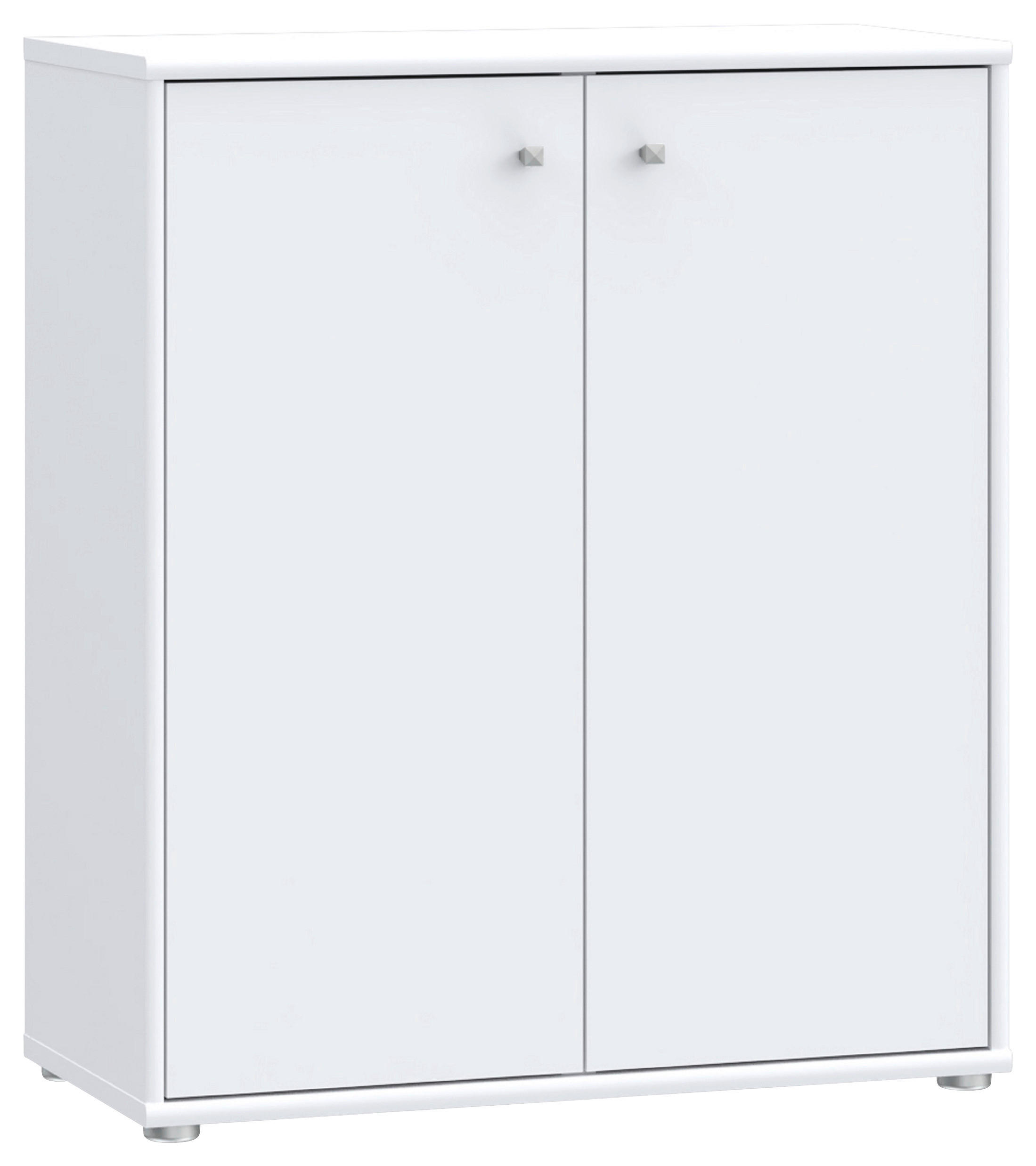 KOMMODE , 73,7/85,5/34,8 cm,  - Alufarben/Weiß, Design, Holzwerkstoff (73,7/85,5/34,8cm)