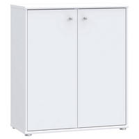 KOMMODE , 73,7/85,5/34,8 cm,  - Alufarben/Weiß, Design, Holzwerkstoff (73,7/85,5/34,8cm)