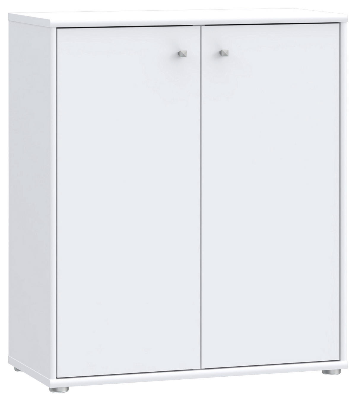 KOMMODE , 73,7/85,5/34,8 cm,  - Alufarben/Weiß, Design, Holzwerkstoff (73,7/85,5/34,8cm)