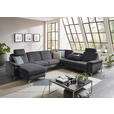 WOHNLANDSCHAFT in Chenille Dunkelgrau  - Dunkelgrau/Alufarben, Design, Textil/Metall (170/333/265cm) - Dieter Knoll