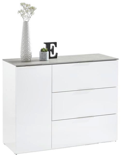 KOMMODE 120,1/93,50/45 cm  in Grau, Weiß  - Weiß/Grau, Design, Holzwerkstoff/Metall (120,1/93,50/45cm) - Carryhome