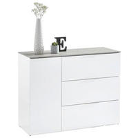 KOMODA, sivá, biela, 120,1/93,50/45 cm - sivá/biela, Design, kov/kompozitné drevo (120,1/93,50/45cm) - Carryhome