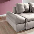 ECKSOFA in Webstoff Beige  - Chromfarben/Beige, Design, Kunststoff/Textil (302/187cm) - Carryhome