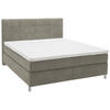 BOXSPRINGBETT 160/200 cm  in Greige  - Chromfarben/Greige, Konventionell, Kunststoff/Textil (160/200cm) - Voleo
