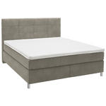 BOXSPRINGBETT 160/200 cm  in Greige  - Chromfarben/Greige, KONVENTIONELL, Kunststoff/Textil (160/200cm) - Voleo