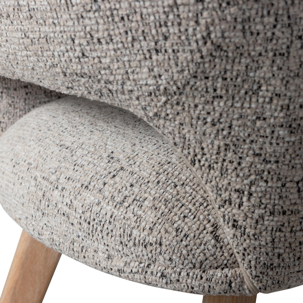 ARMLEHNSTUHL-SET 2 Stück  in Chenille, Webstoff  - Naturfarben, MODERN, Holz/Textil (61/86/60cm) - Livetastic