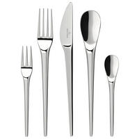 BESTECKSET New Moon 30-teilig Edelstahl  - Silberfarben, Design, Metall (44/29/6,5cm) - Villeroy & Boch