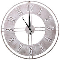 WANDUHR Schwarz  - Schwarz, Design, Metall (60cm) - Ambia Home
