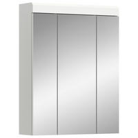 OMARA Z OGLEDALOM 60/79/18 cm  - bela/visoki sijaj, Moderno, steklo/leseni material (60/79/18cm) - MID.YOU