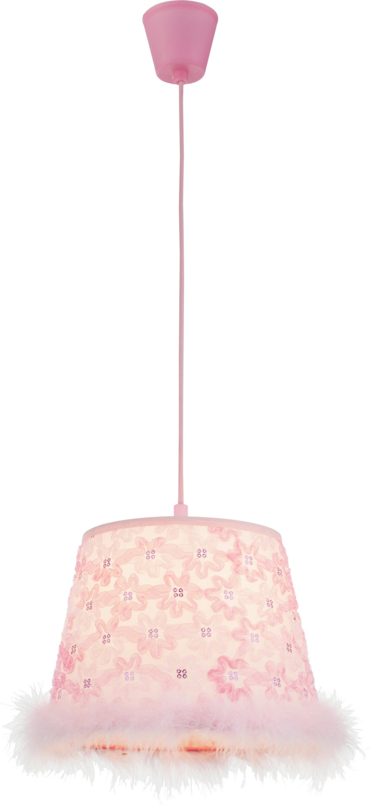 Hängeleuchte Tarso H: 120 Cm 1-Flammig, Mit Plüsch