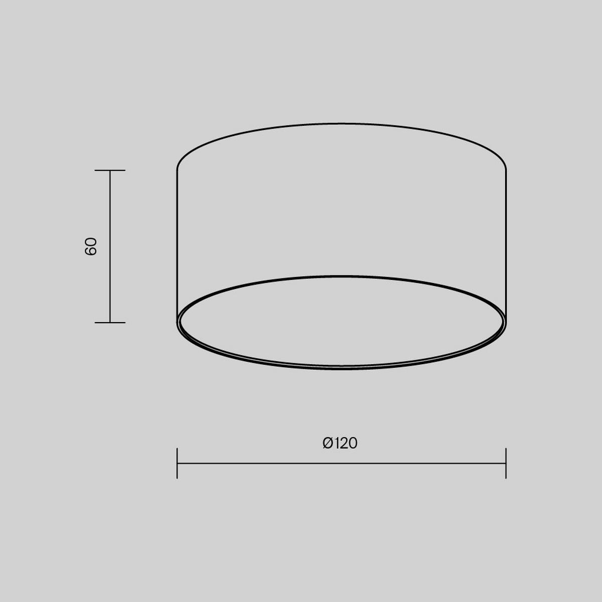 DECKENLEUCHTE  12/6 cm    - Schwarz, Modern, Metall (12/6cm) - MAYTONI