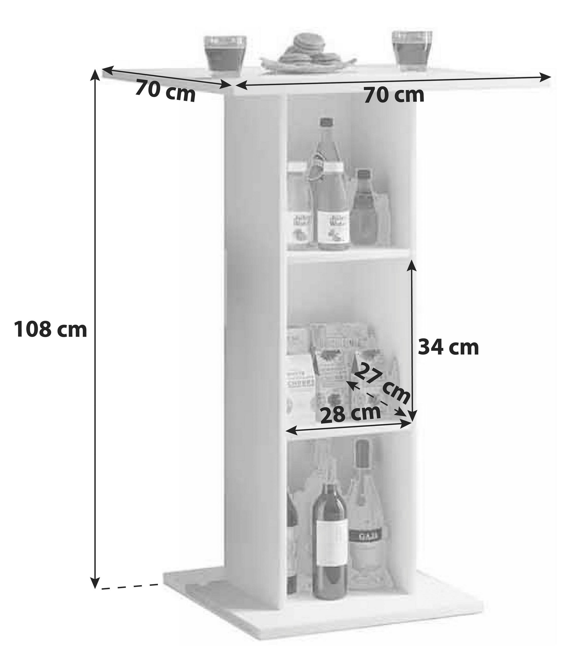 STEHPULT 70/70/108 cm  in Sonoma Eiche  - Sonoma Eiche, Basics, Holzwerkstoff (70/70/108cm) - MID.YOU