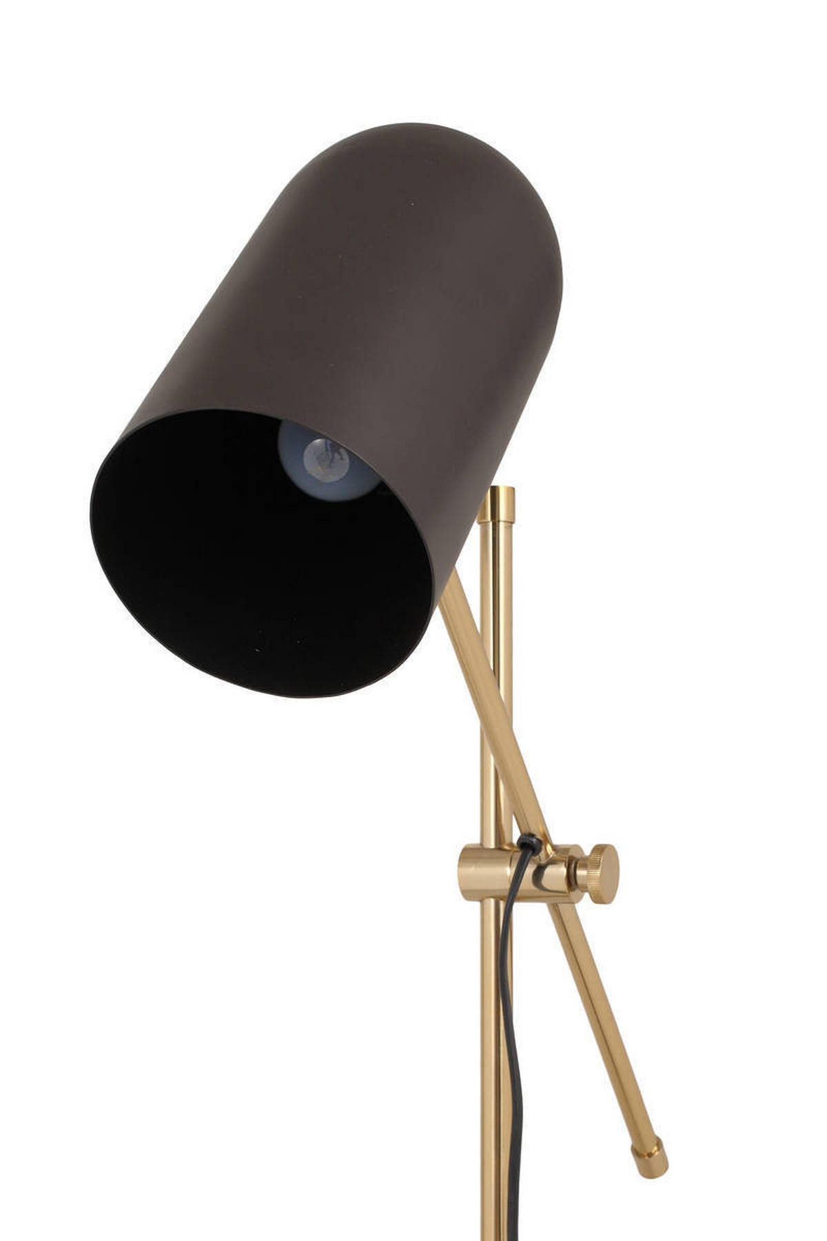 STEHLEUCHTE - Goldfarben/Braun, Trend, Kunststoff/Stein (58/138/18cm) - Kayoom