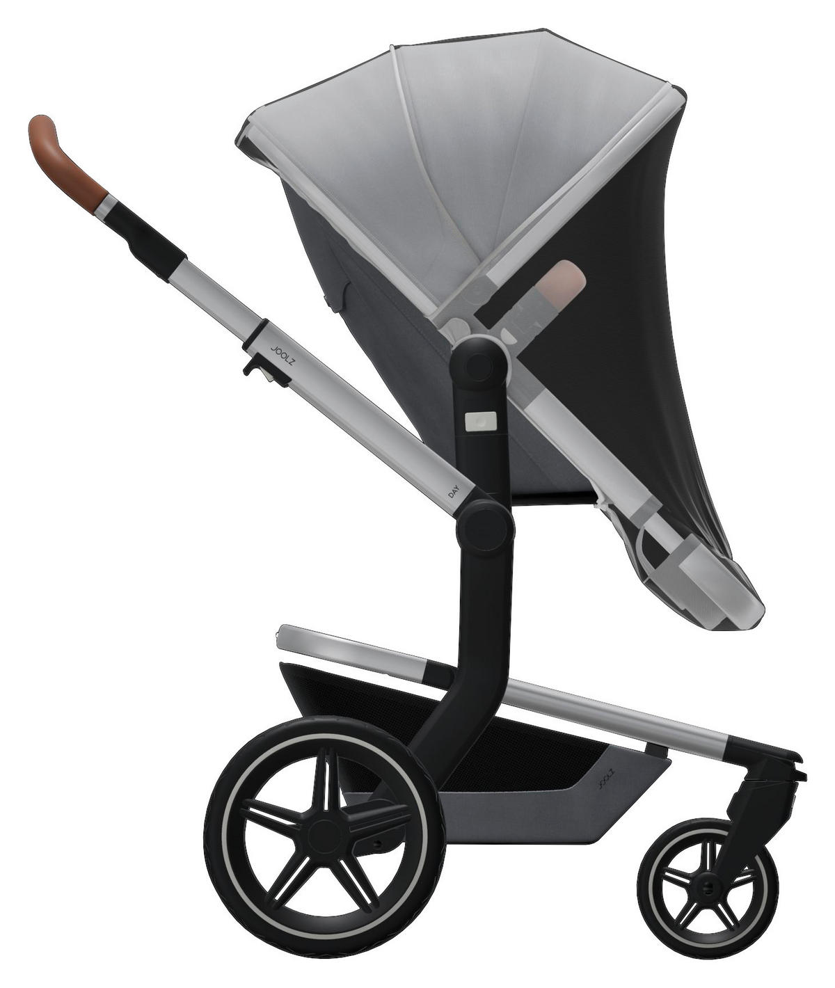SET DJEČJIH KOLICA  Day+  - siva/srebrne boje, Trend, tekstil/metal (59,5/100-111/84cm) - Joolz
