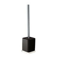 WC-BÜRSTENGARNITUR in Metall  Kunststoff   - Chromfarben/Weiss, Basics, Holz/Kunststoff (9,4/38/9,4cm) - Sadena