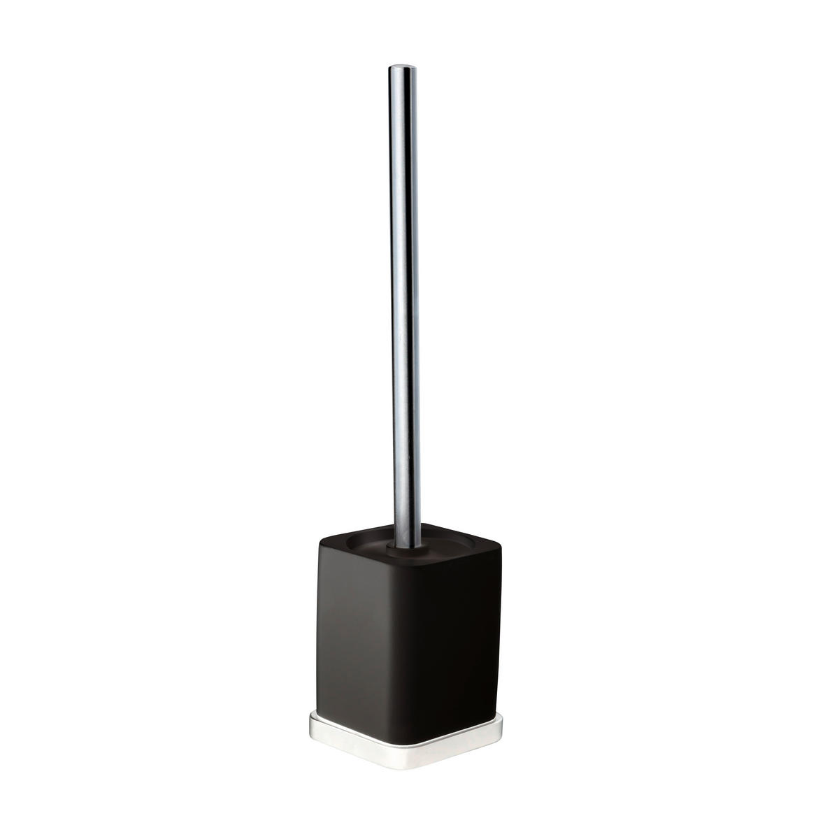 WC-BÜRSTENGARNITUR in Metall  Kunststoff   - Chromfarben/Weiss, Basics, Holz/Kunststoff (9,4/38/9,4cm) - Sadena