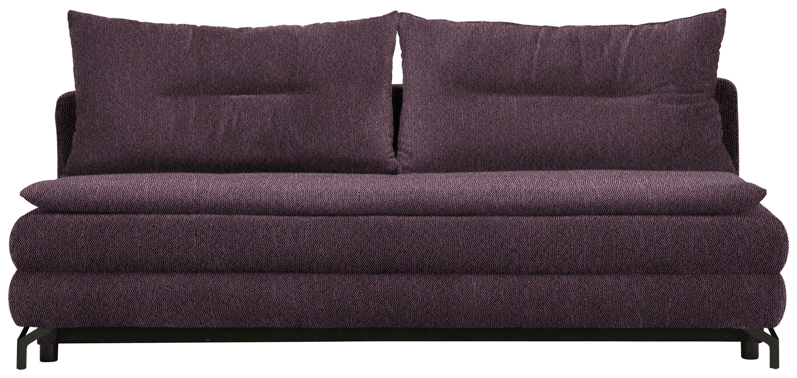 SCHLAFSOFA in Webstoff Lila, Rosa  - Lila/Schwarz, MODERN, Textil/Metall (208/73/92/102cm) - Novel