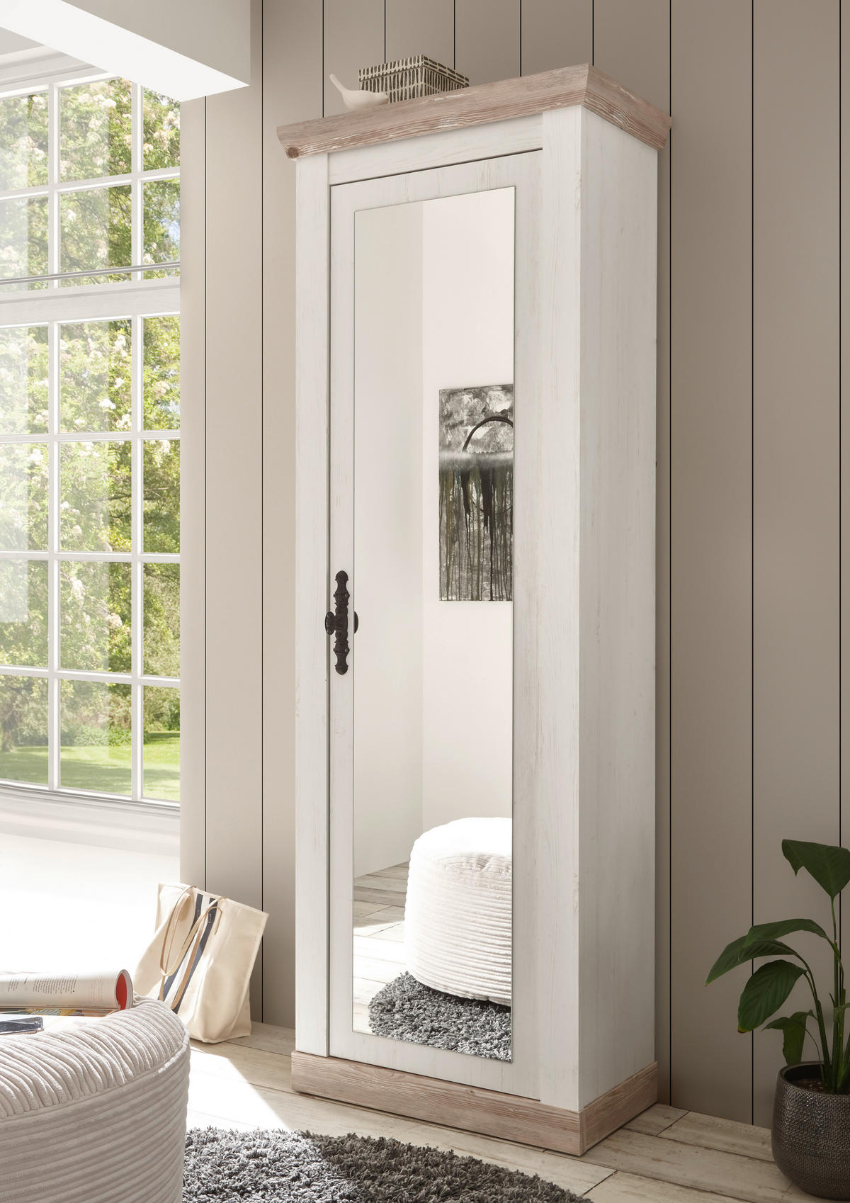 GARDEROBE  in 73/201/38 cm  - Hellbraun/Pinienfarben, Design, Holzwerkstoff (73/201/38cm) - MID.YOU