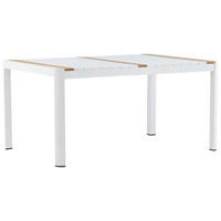 GARTENTISCH 90/75/150 cm  - Weiß, KONVENTIONELL, Holz/Metall (90/75/150cm) - Gardenson