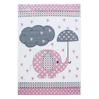DĚTSKÝ KOBEREC, 120/170 cm, šedá, bílá, pink - šedá/bílá, Trend, textil (120/170cm) - Ben'n'jen