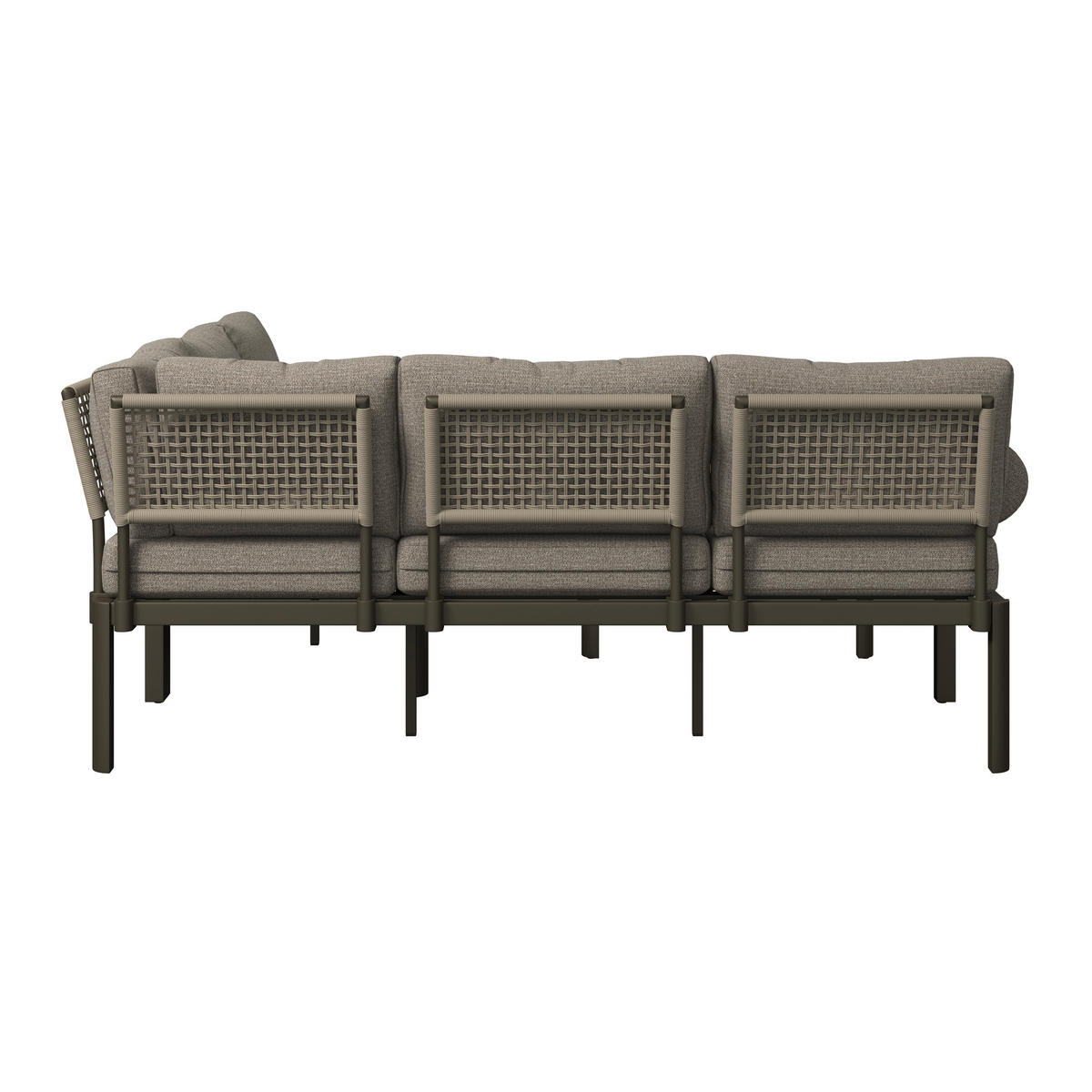 LOUNGE GARNITÚRA 3 részes   239.5/215/83 cm  - natúr színű/Pezsgő, Design, műanyag/textil (239.5/215/83cm) - Amatio