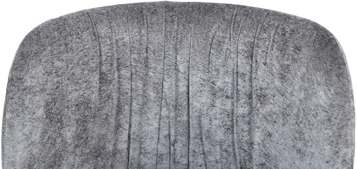 STUHL Chenille Grau  - Grau, Design, Textil/Metall (56,5/77/57cm) - Stylife