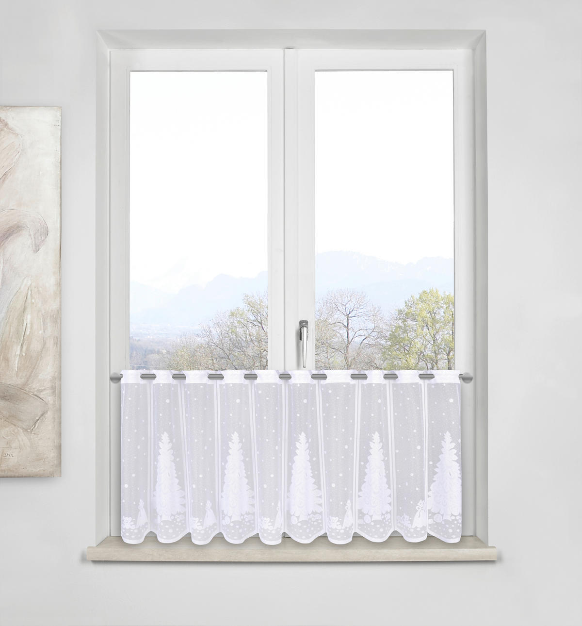 KURZGARDINE    140/50 cm  - Weiß, Trend, Textil (140/50cm) - Esposa
