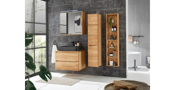 WASCHBECKENUNTERSCHRANK 80/54/46 cm  - Eichefarben, KONVENTIONELL, Holz/Holzwerkstoff (80/54/46cm) - Linea Natura