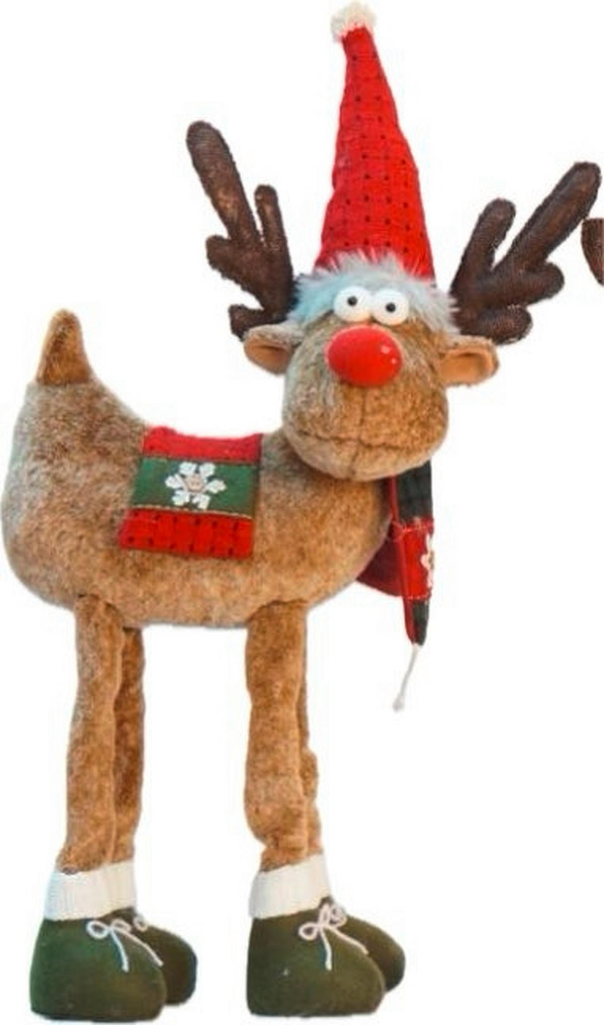 DEKORENTIER  - Dunkelgrün/Dunkelbraun, LIFESTYLE, Kunststoff/Textil (38/21/76cm) - X-Mas