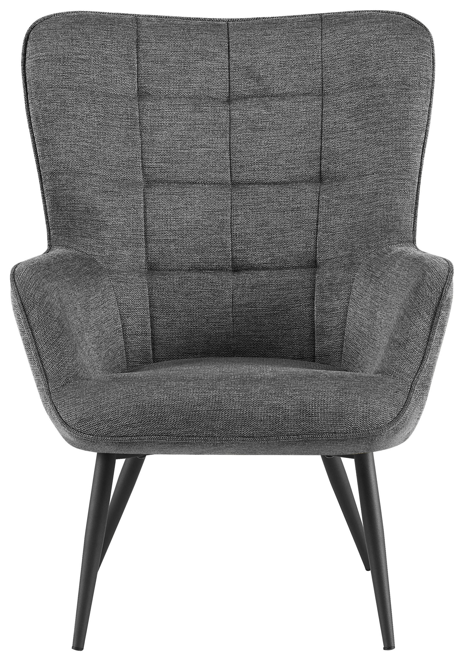SESSEL in Webstoff Grau  - Grau, Design, Textil/Metall (73/98/79cm) - Ti'me