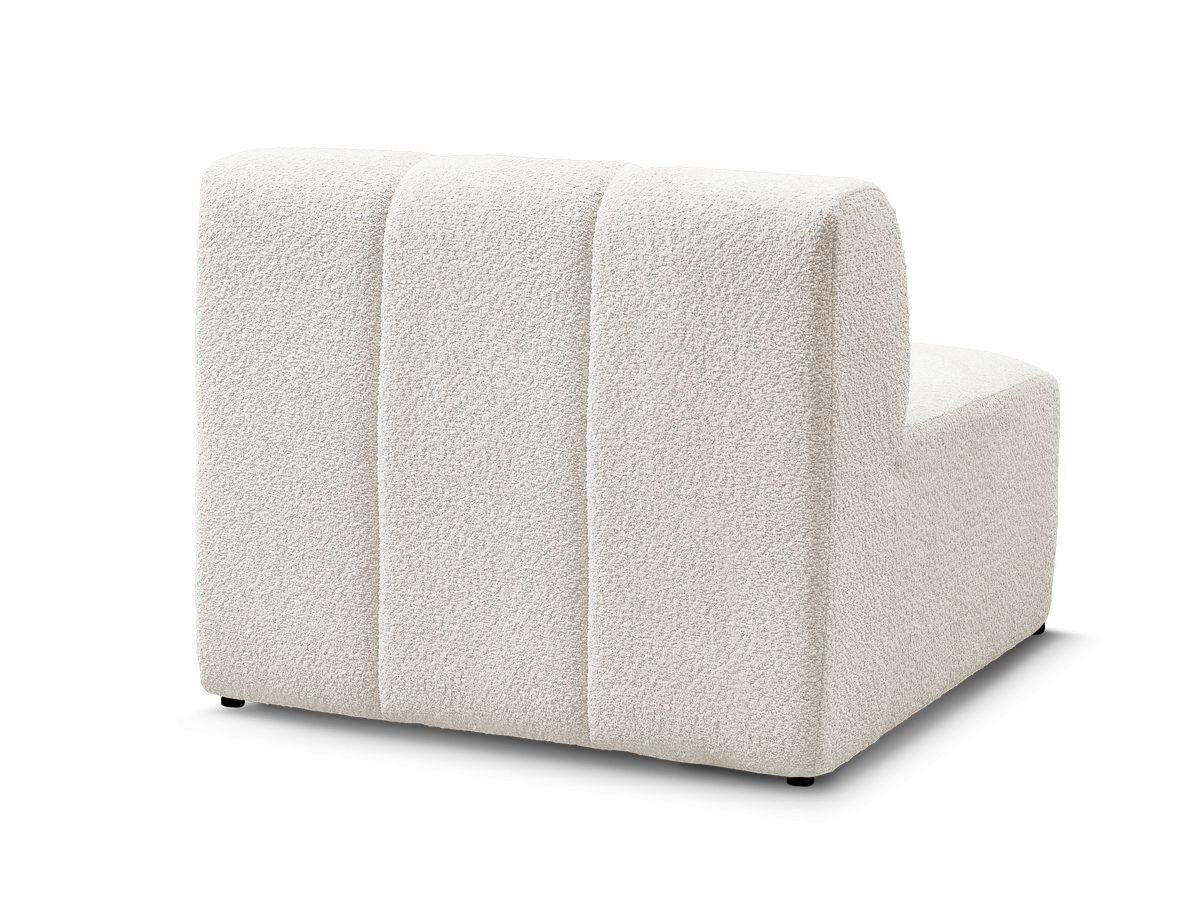 SOFAELEMENT ANNECY Bouclé Weiß  - Schwarz/Weiß, MODERN, Kunststoff/Textil (91/72/91cm)
