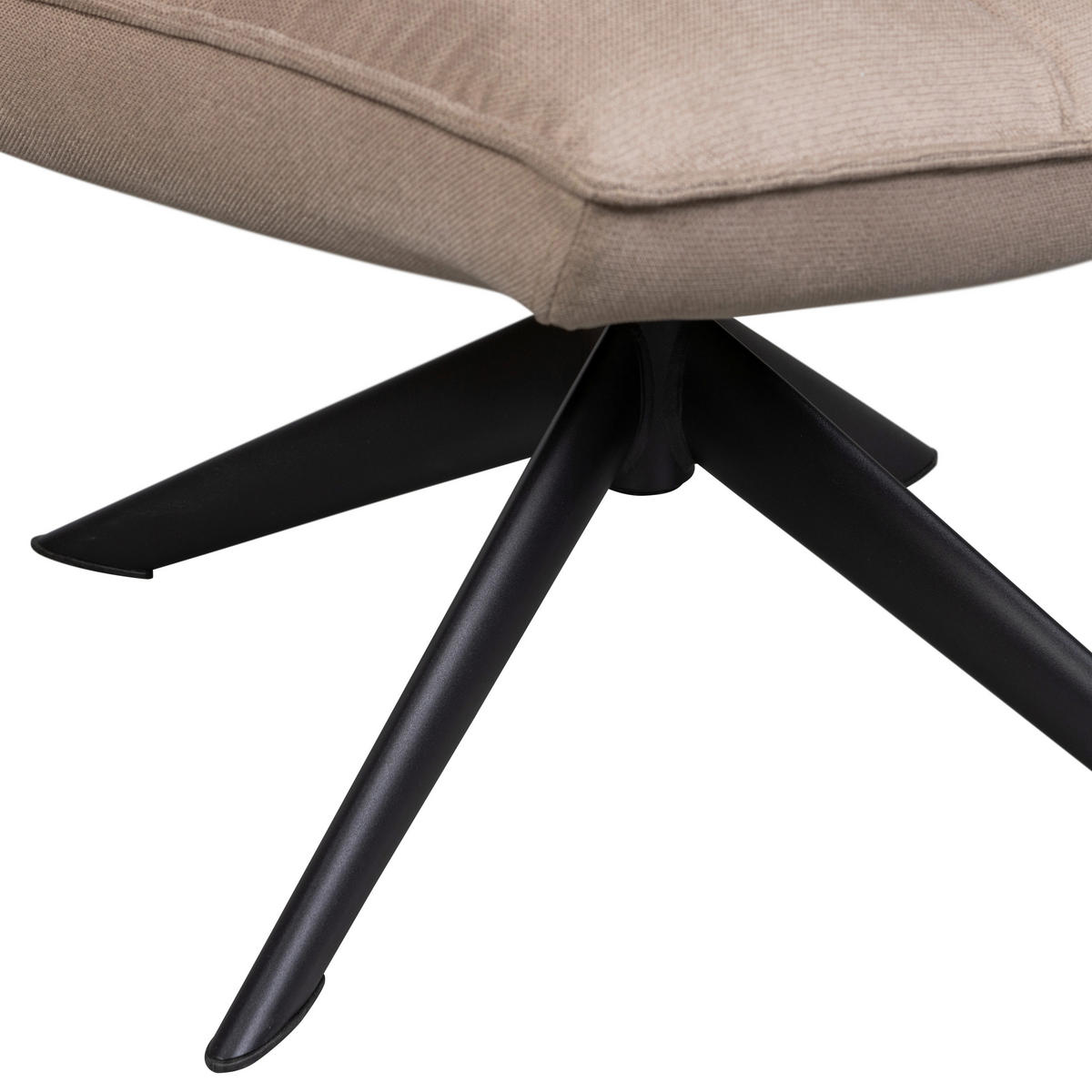 SESSEL in Webstoff Sandfarben  - Sandfarben/Schwarz, Design, Textil/Metall (70/97/85cm) - Livetastic