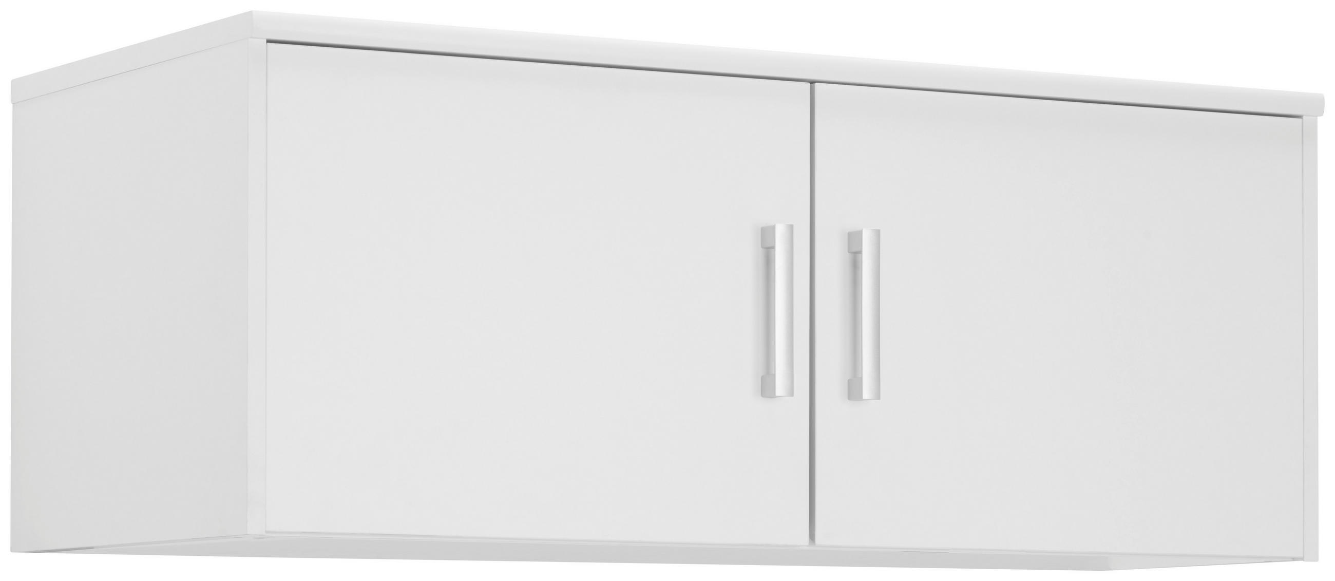 AUFSATZSCHRANK Weiß - Silberfarben/Weiß, Basics, Kunststoff (106/43/54cm) - Xora