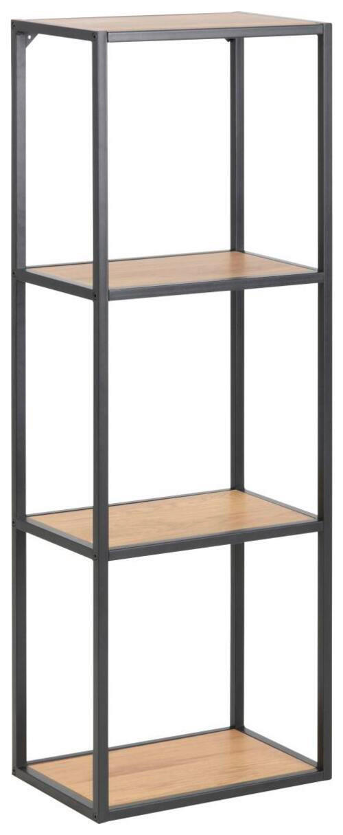 WANDREGAL 37/108/24 cm  - Eichefarben/Schwarz, Trend, Holzwerkstoff/Metall (37/108/24cm) - MID.YOU