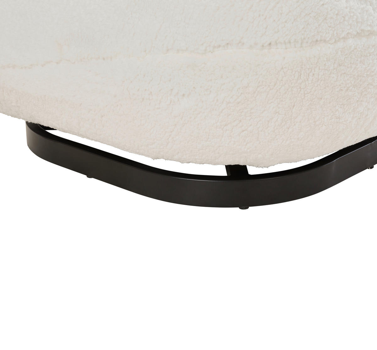 SESSEL in Bouclé Weiß  - Schwarz/Weiß, Trend, Textil/Metall (75/65/83cm) - P & B