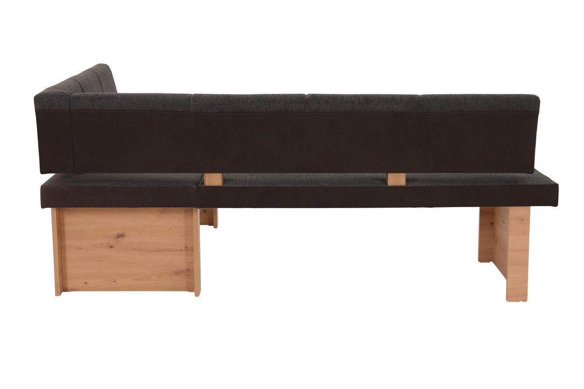 ECKBANK 140/200 cm Flachgewebe Braun   - Eiche Artisan/Braun, MODERN, Textil (140/200cm) - MID.YOU
