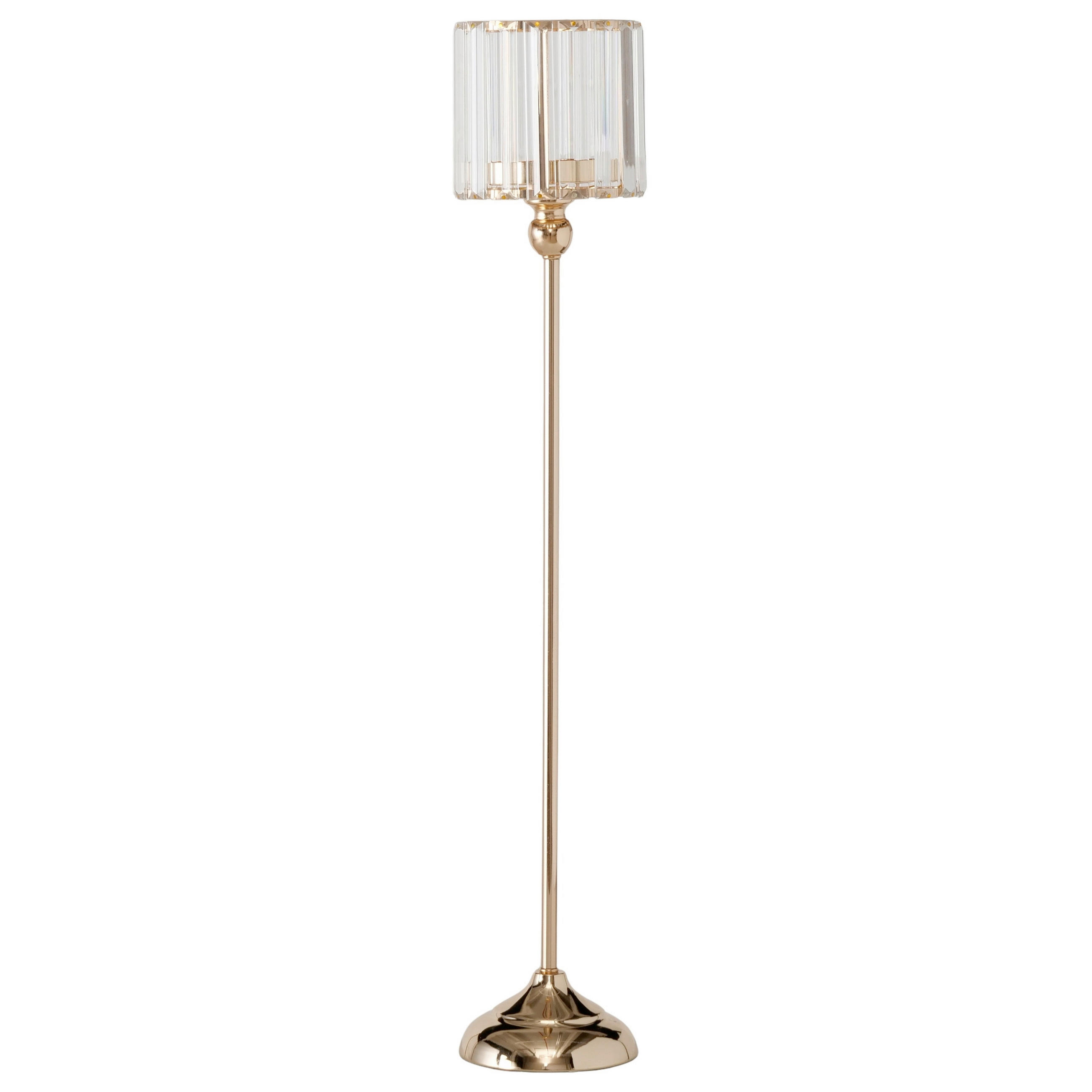 LJUSLYKTA - guldfärgad, Modern, metall/glas (13/13/70,5cm)