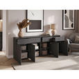 SIDEBOARD  200/79,6/39,8 cm 4 Schublade(n)  - Anthrazit/Schwarz, Design, Holzwerkstoff/Kunststoff (200/79,6/39,8cm) - Xora