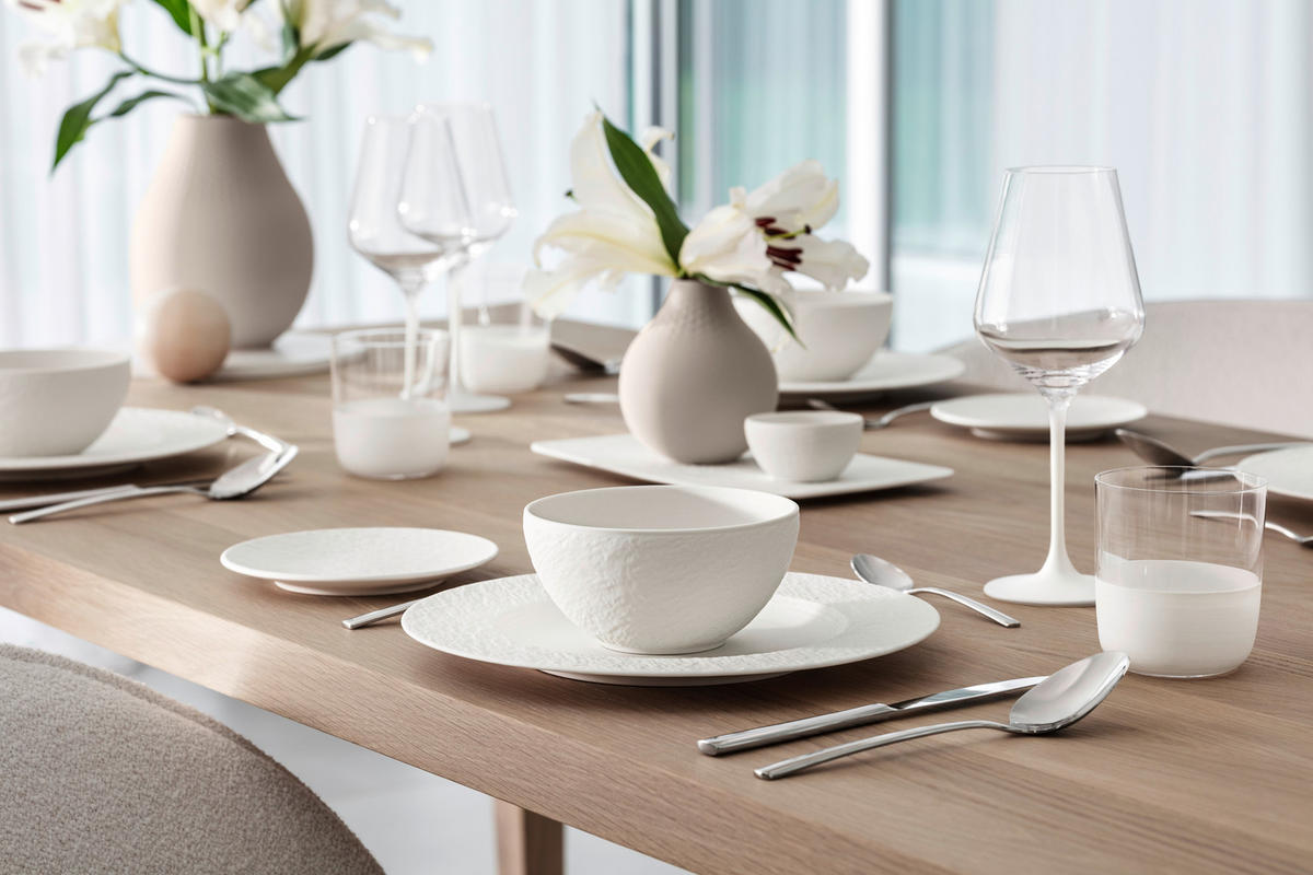 SET ČAŠA  4-dijelni   Manufacture Rock blanc  - bijela/prozirno, Konvencionalno, staklo (380ml) - Villeroy & Boch