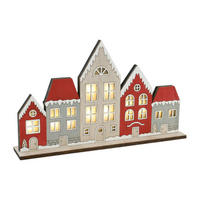 DEKOHÄUSCHEN - Rot, LIFESTYLE, Holzwerkstoff (30/18/5cm) - X-Mas